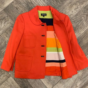 Mod Style Cropped Knit Jacket with 3/4 Sleeve